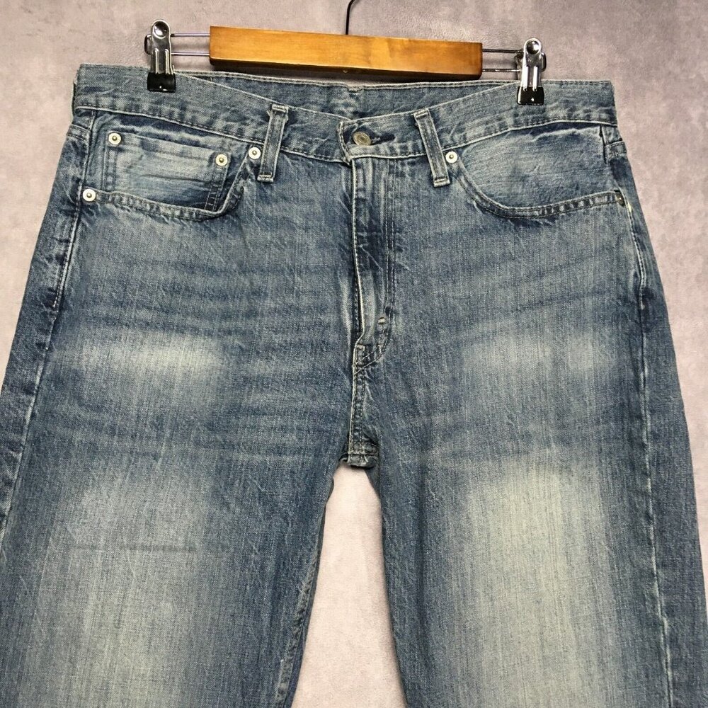 Levis Mens 514‎ Straight Fit Blue Jeans size 34x30 Cotton Denim Pants Zipper Fly